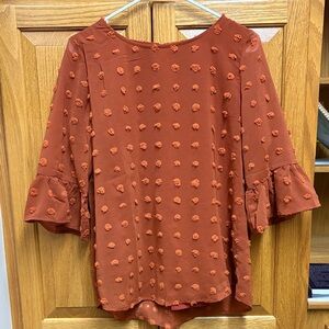 Elegant Terracotta Women's Blouse